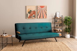 Atelier Del Sofa Sofá-Cama de 3 Plazas Verde Petróleo